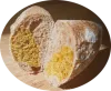 Bun with yellow yolk core.